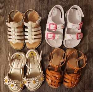 Charming Kids Sandals Set - Pink, White, Tan, Brown